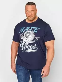 Image of BadRhino Eagle Race Speed T-Shirt, Navy, Size 2XL, Men