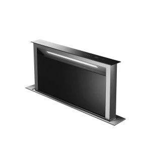 Image of SMEG KDD90VXNE 90cm Downdraft Extractor Black Glass And Stainless Steel
