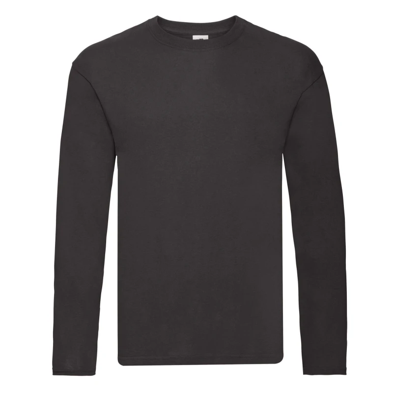 Image of Fruit Of The Loom Original Long-Sleeved T-Shirt Black male