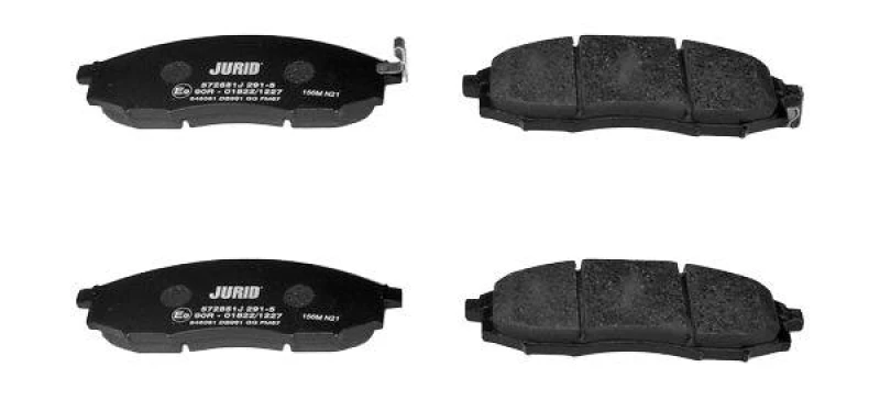 Image of JURID 572551J Brake pad set with acoustic wear warning, without accessories Brake Pad Set,disc brake (402)