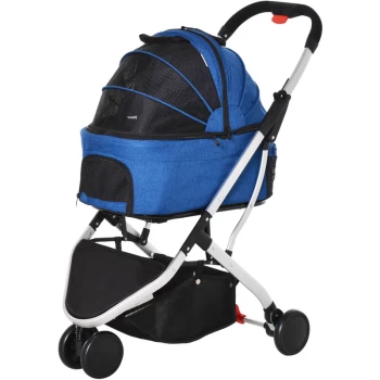 Image of Pet Stroller Foldable Dog Cat Travel Carriage 2-In-1 Design Carrying Bag - Pawhut