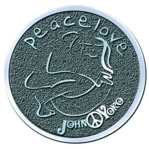 image of John Lennon - Peace & Love Pin Badge