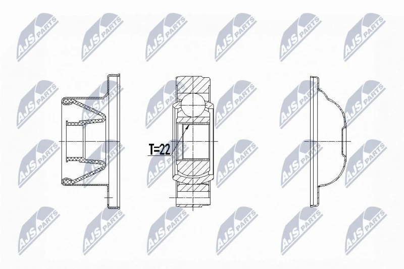 Image of NTY Drive shaft coupler NTY NPW-LR-020
