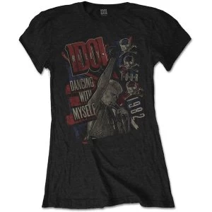 Billy Idol - Dancing with Myself Womens Medium T-Shirt - Black