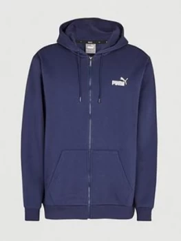 Puma Plus Size Essentials Full Zip Hoodie - Navy, Size 3XL, Men