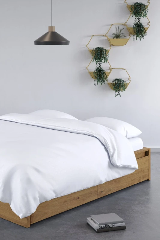 Image of Panda London 100% Bamboo Duvet Cover in White Size: Double White Unisex Double