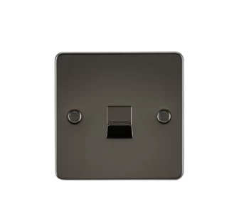 image of KnightsBridge Flat Plate Telephone extension socket - gunmetal