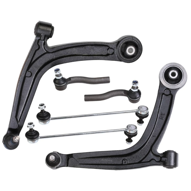 Image of RIDEX 772S0458 Control arm repair kit Front Axle, Control Arm Cast Iron, Steel Suspension Kit (772)