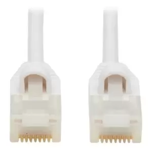 Image of Tripp Lite N261AB-S05-WH Safe-IT Cat6a 10G-Certified Snagless Antibacterial Slim UTP Ethernet Cable (RJ45 M/M) White 5-ft. (1.52 m)
