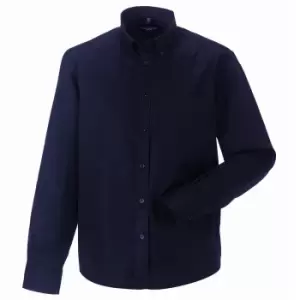 Image of Russell Collection Mens Long Sleeve Shirt (19.5) (French Navy)