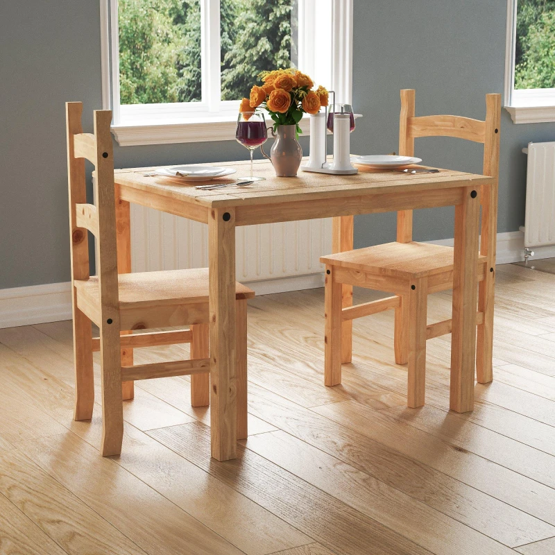 Image of Lassic Vida Designs Corona 2 Seater Dining Set Pine unisex 2 Seater
