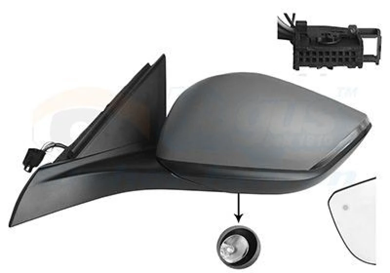 Image of VAN WEZEL Wing mirror VAN WEZEL 4093827
