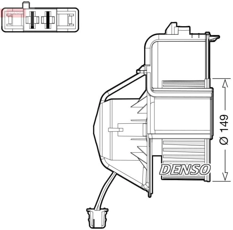 Image of DENSO Blower motor DENSO DEA05007
