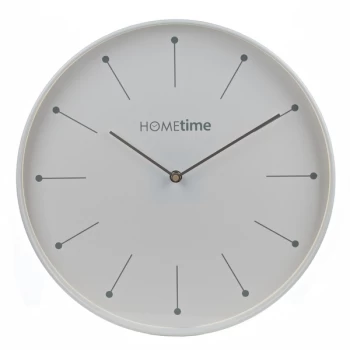 image of Hometime Round Wall Clock White 35cm