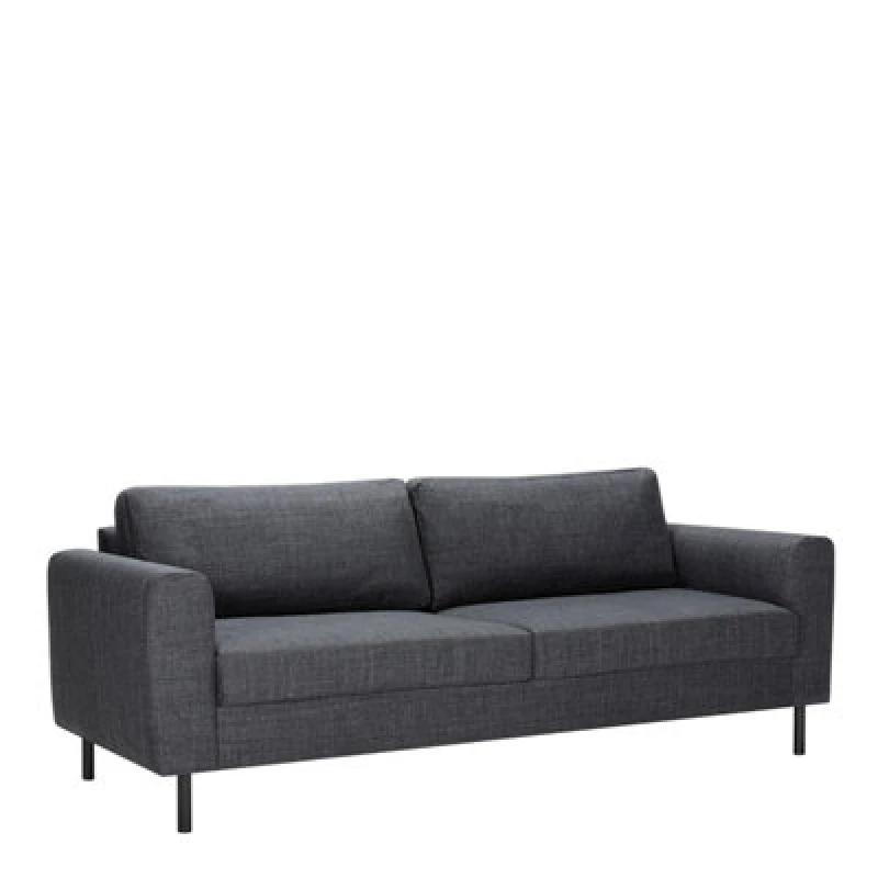 Image of Furniture To Go Omaha 3 Seater Sofa In Dark Grey Basel Fabric