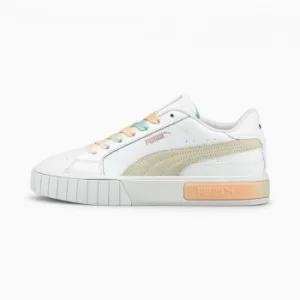 image of PUMA Cali Star Gl Womens Trainers, White/Ivory Glow, size 3.5, Shoes