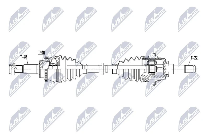 Image of NTY NPW-MZ-127 Drive shaft Rear Axle Left Drive Shaft (13)