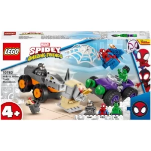 image of LEGO Spidey: Hulk vs. Rhino Truck Showdown (10782)