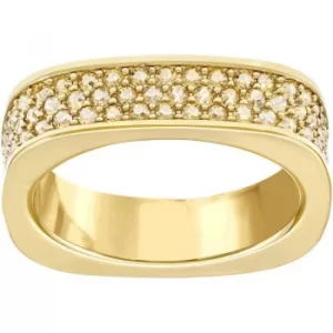 Image of Ladies Swarovski PVD Gold plated Size L.5 Vio Ring 52
