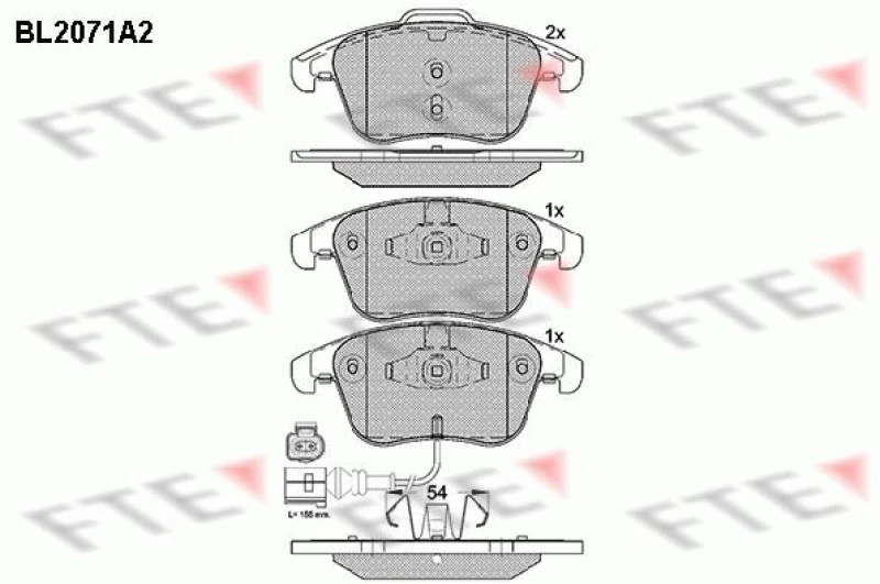 Image of Brake pad set FTE 9010655