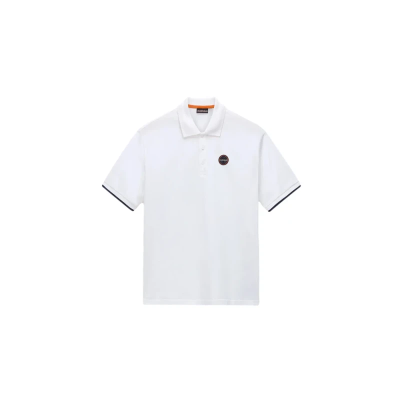 Image of Polo Napapijri Badge Blanc Male XS