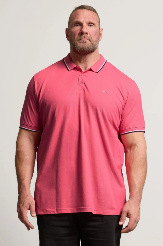 Image of BadRhino BadRhino Men Core Polo Shirt in Bright Pink Size: 3X-Large Bright Pink XXXL Male 5063111959037