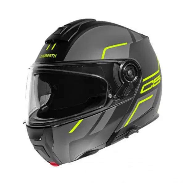 Image of Schuberth C5 Master Black Yellow Modular Helmet Size L