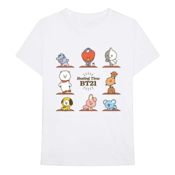 image of BT21 - Resting Time Unisex Large T-Shirt - White