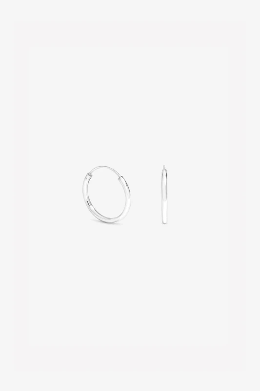 Image of Simply Silver Womens 925 Sterling Silver 20mm Sleeper Hoop Earrings Silver Female One Size