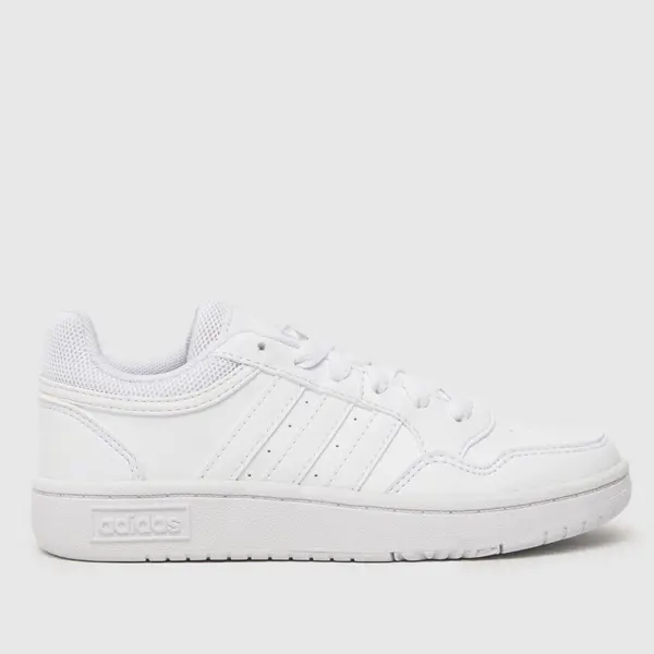 Image of adidas white hoops 3.0 Junior trainers White UK 11 (EU 29)