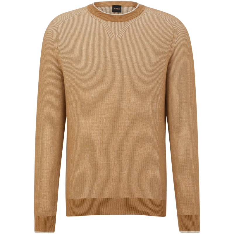 Image of Boss Mens T Ferro Crew Sweatshirt Med Beige male XL
