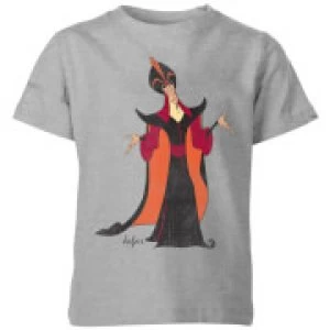 image of Disney Aladdin Jafar Classic Kids T-Shirt - Grey - 11-12 Years