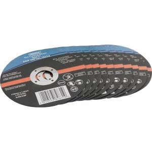 Image of Draper Flat Thin Metal Cutting Disc 115mm Pack of 10