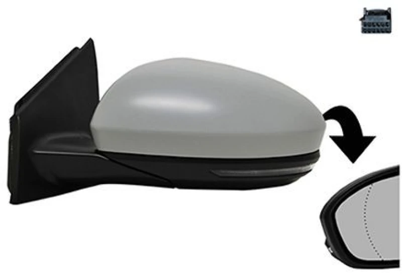 Image of VAN WEZEL Wing mirror VAN WEZEL 4407807
