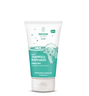 image of Weleda Kids 2-in-1 Mighty Mint Shampoo and Body Wash 150ml