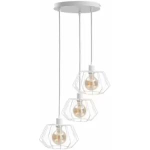 Keter Luna Cluster Pendant Ceiling Light White, 32cm, 3x E27