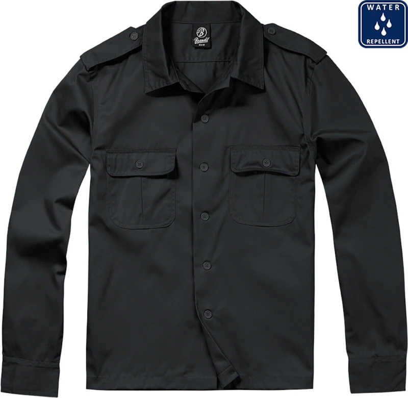 Image of Brandit US longsleeve Shirt, black, Size S for Men