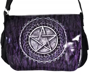 image of Pentagram Purple Messenger Bag