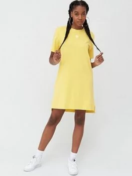 Image of adidas Originals Trefoil Dress - Yellow, Size 8, Women