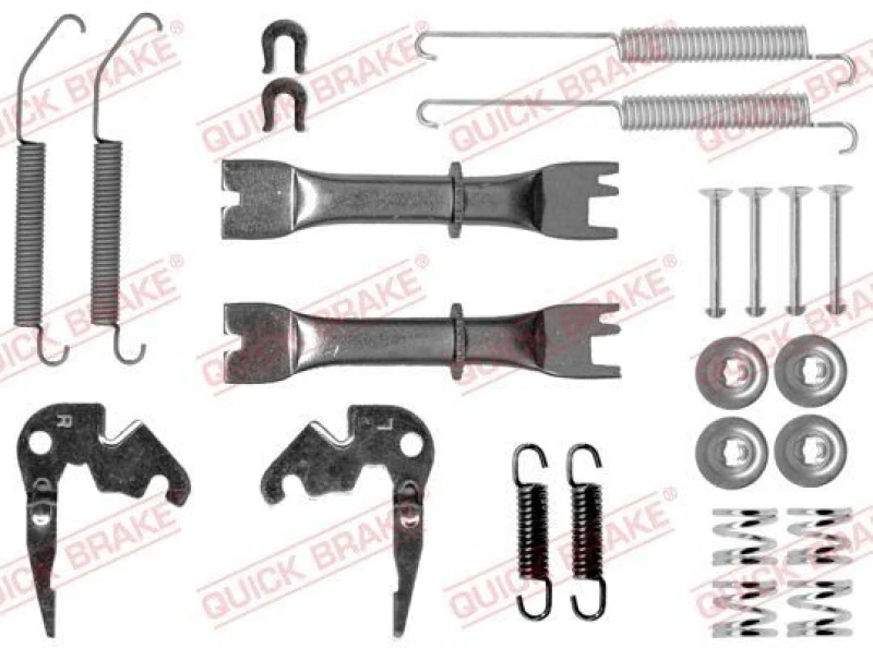 Image of QUICK BRAKE Brake shoe fitting kit QUICK BRAKE 105-0033S