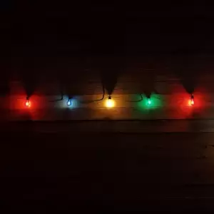 Image of 10 LED 4.5m Premier Indoor Outdoor Connectable Festoon Christmas Lights in Multicoloured
