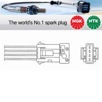 Image of 1x NGK NTK Oxygen O2 Lambda Sensor OZA527-E29 OZA527E29 (0488)