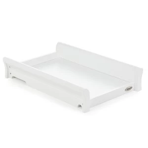 image of Obaby Stamford Sleigh Cot Top Changer - White