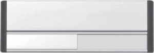 Image of Door Slider System Silver Anodised with Black End Caps & Black Text