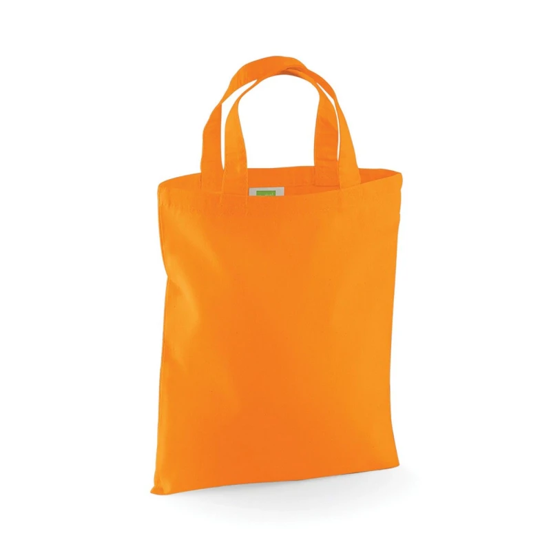 Image of Westford Mill Mens Mini Reusable Tote Bag in Orange Orange Male
