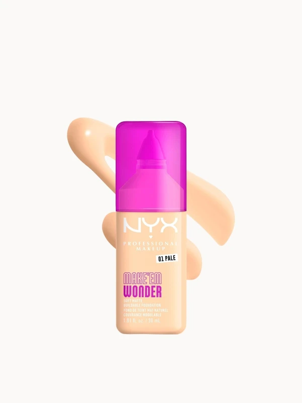 Image of NYX Professional Makeup Make 'EM Wonder, 24H Soft Matte Foundation (Various Shades) - Pale