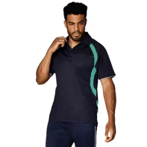 Image of GamegearA Mens CooltexA Riviera Polo Shirt / Mens Sportswear (2XL) (Black/Electric Blue)