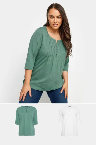 Image of 2 Pack Henley T-Shirts