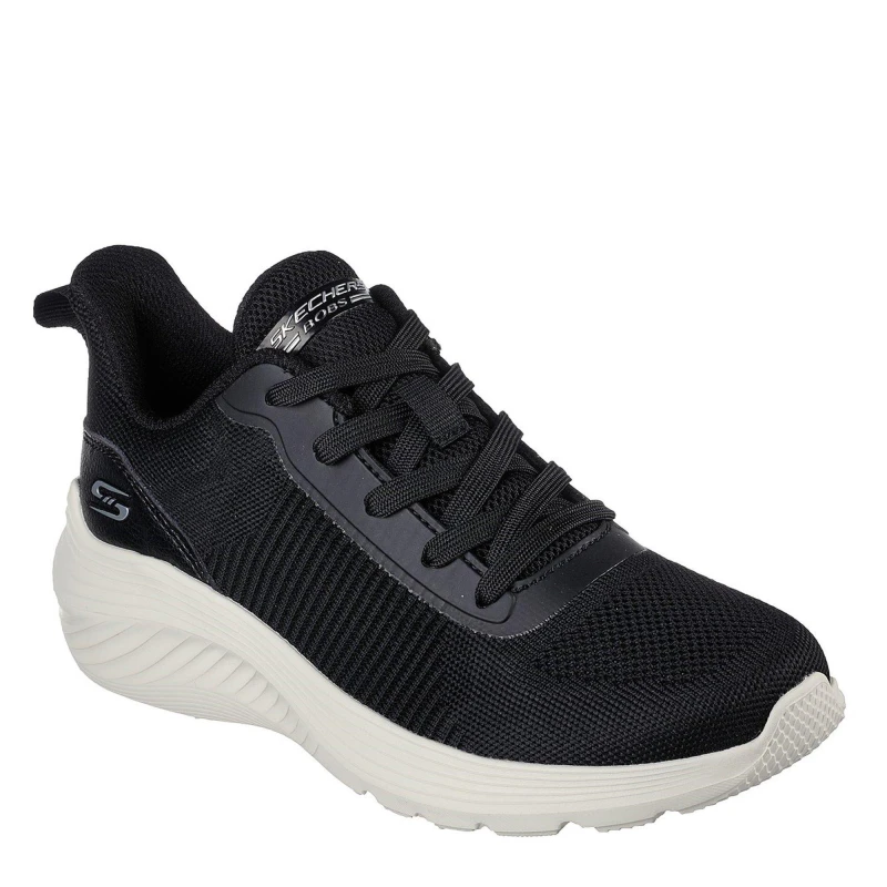 Image of Skechers Bobs Squad Waves Low-Top Trainers Womens - Black 2