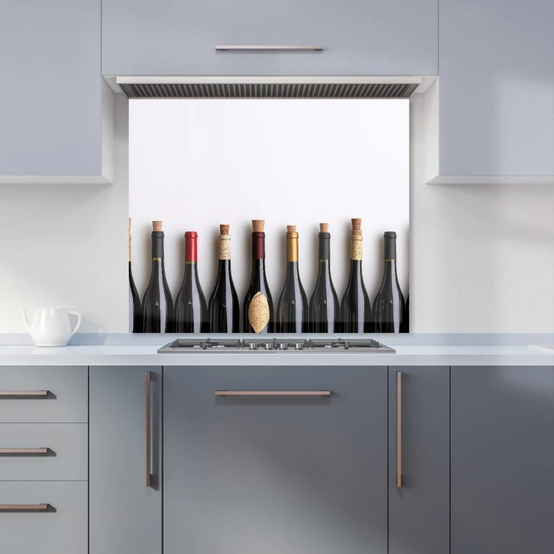 Image of Warren Reed - Designer Corked Wine Collection Kitchen Splashback in Black Size: 600mm x 750mm Black Unisex 600mm x 750mm